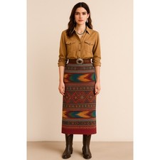 Vintage Thai Silk Skirt Size