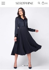 Seraphine Premium Work Edit Pleated Maternity Nursing Dress Size 12 Immaculate