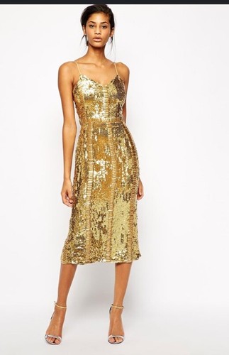 Gold heavy dress - gold,