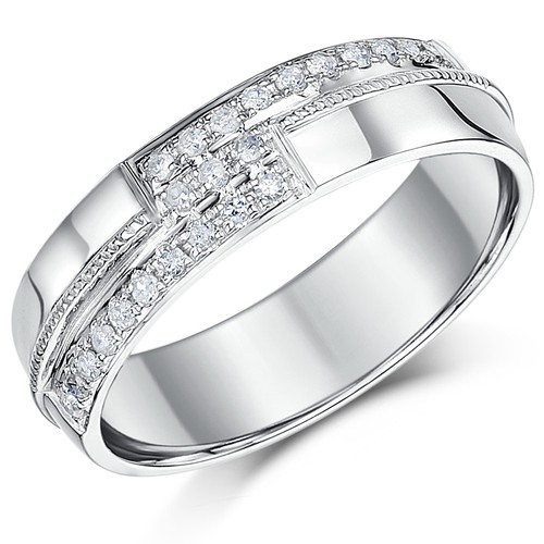 9ct white gold diamond - diamond, set
