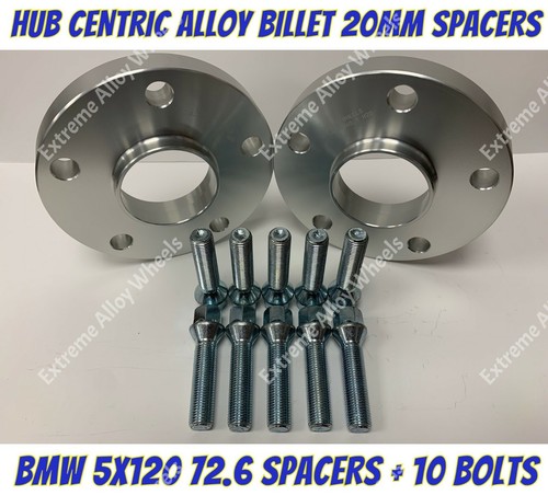 Alloy wheel spacers 20mm - alloy, bmw
