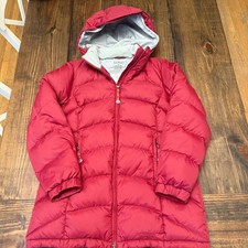 LLBean Womens Red Puffer goose