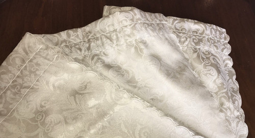 Vtg damask curtain panels - damask,