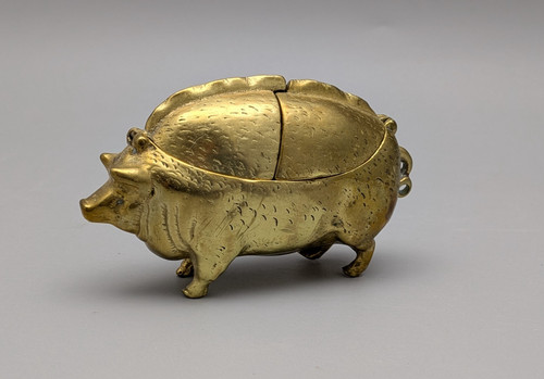 Antique brass pig novelty - antique,