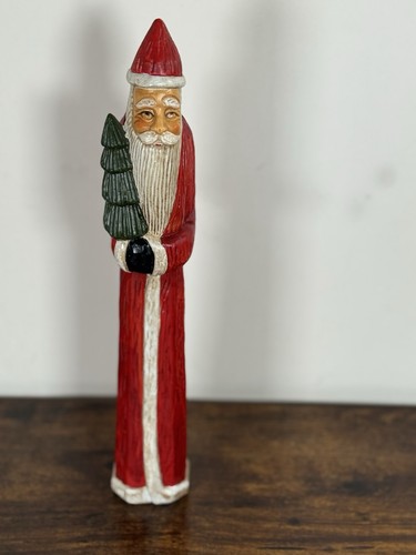 Vintage tall santa ornament - vintage,