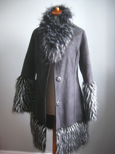 Sheepskin coat faux suede - sheepskin,