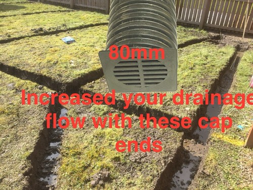 End caps for 80mm - end, perforated