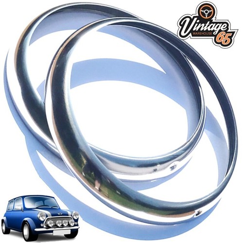 Pair chrome trims rings - pair,