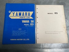 Rare Genuine Yamaha 350 R5 USA RD350 Dealer Workshop Parts Lists 1st Edition