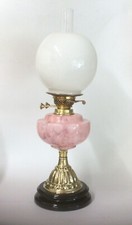 Antique Duplex Oil Lamp Pink