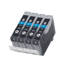 4 Cyan Ink Cartridge for Canon Pixma iP3300 iP4200 iP4500 iP5200  IP4500 CLI8C