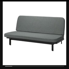 IKEA NYHAMN Metal Double Sofa Bed Lovas Mattress with Cushions