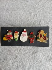 Christmas Santa Enamel Badges. X5