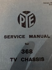 368 Chassis PYE TV Service Manual vintage  - KP358