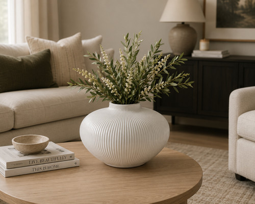 Medium ridged textured - ridged, ceramic