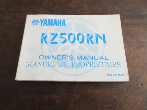 Yamaha rz500rn 1984 owner - 1984, owner's