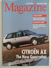 CITROEN FRONTLINES AX GTi XM Estate ZX Accessories BX TZD Magazine Autumn 1991