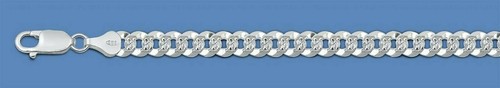 Pave flat curb chain bracelet - flat,