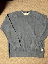 Carhartt Mens Size Large Grey Sweatshirt Classic Small Logo Pullover Jumper