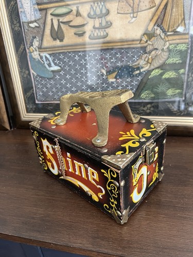 Vintage shoe shine - shine, box