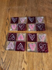 Glass coasters x4 