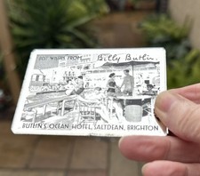 Vintage 1950s Butlin's Ocean Hotel Saltdean Ladies Handbag Vanity Mirror