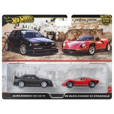 Hot Wheels Premium Alfa Romeo 155 V6 TI & 69 Alfa Romeo 33 Stradale 2 Pack