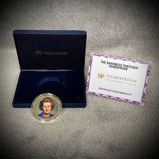 Margaret Thatcher - 2013 - Gold Plated - 55g - Commemorative Medal - Numisproof