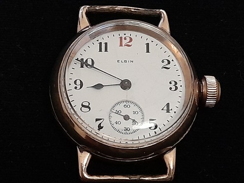 Elgin trench watch fixed lugs