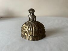Vintage Solid Brass Crinoline lady Bell