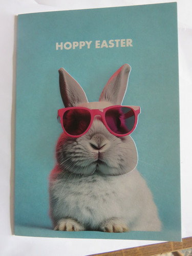 Hopping easter rabbit - easter, blank