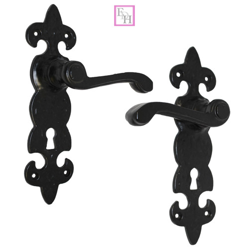 Black cast iron fleur - black, fleur-de-lys