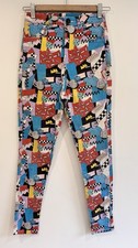 Lazy Oaf Jeans 'Mixed Bunch' Size XS Printed Denim Street Style e-Girl