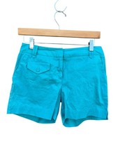 Bamboo Traders Women's Short Petites Cotton Chino Pockets Blue Size 4P NEW