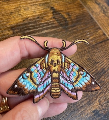 Embroidered death head moth - ,