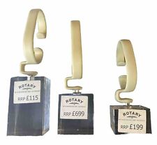 Rotary 3 Rotating Wristwatch Clear Plastic Display stands Rare