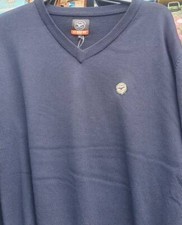 LE BREVE V NECK JUMPER  NAVY