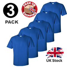 Mens Heavy Blend Plain T-Shirt 100% Cotton High Quality Short Sleeve 3 Pk 5 Pack
