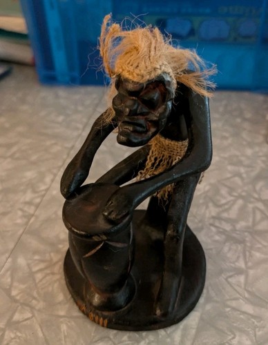 Wooden primitive tribal bongo - tribal,