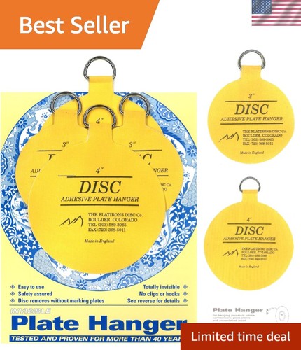 Disc adhesive plate hanger set - plate,
