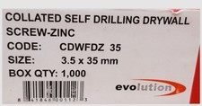 Evolution Collated Coarse Thread Drywall Screws Pack of 1000