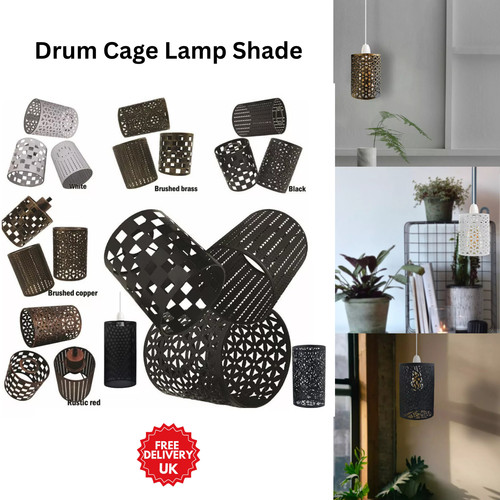 Vintage drum cage lamp - vintage, shade