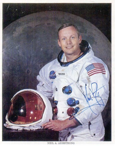Neil armstrong signed photo - neil,