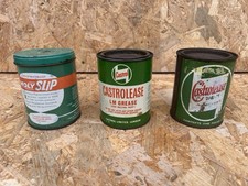Set Of 3 Castrol Castrolease grease Tins