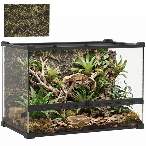 Pawhut 48l glass terrarium - glass,