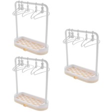  3 Sets Doll Hangers Clothes Baby Accessories for Dolls Garment Rack with