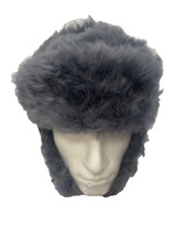 Trapper Ushanka Winter Hat Genuine Soviet Russian Faux Fur Deer Stalker Grey New