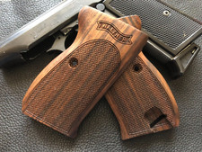 WALTHER P38 WALNUT WOOD GRIPS GRIP WITH SCREW AND NUT CHECKERED