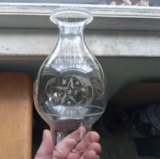 1880s GLASS BIG BULGE CHIMNEY