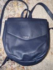 Tula (by Radley) Leather Backpack Navy Blue Never Used